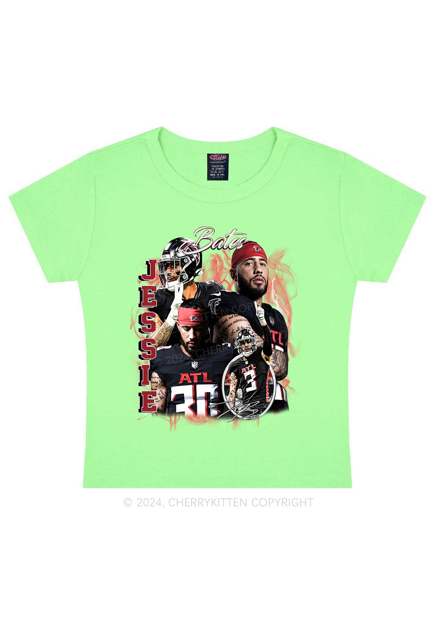 Red Jessie Y2K Super Bowl Baby Tee Cherrykitten