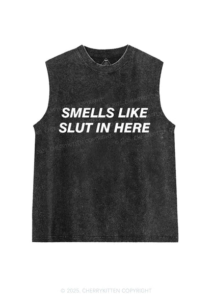 Smells Like Slxt Y2K Washed Tank Cherrykitten