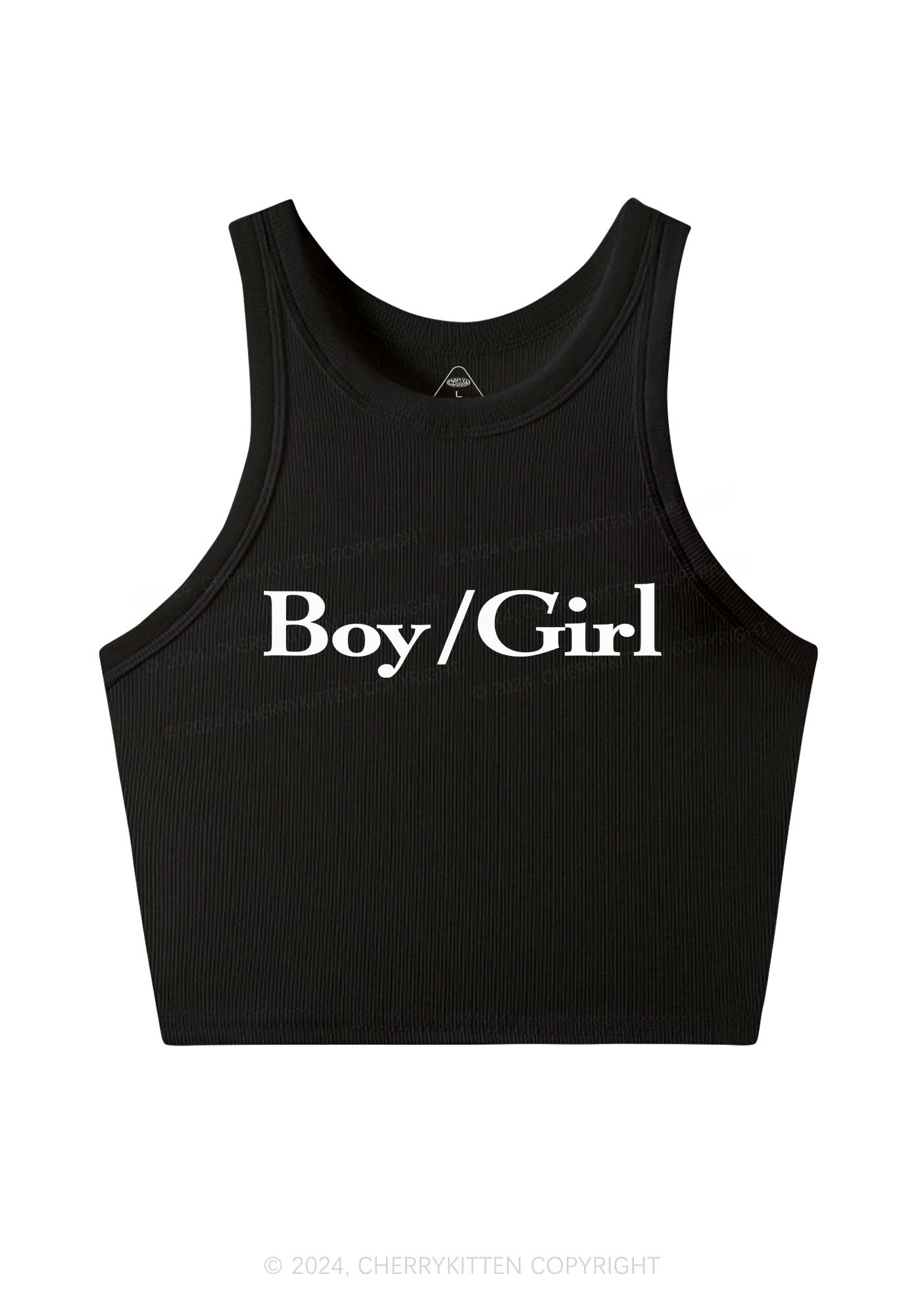 Boy Or Girl Y2K Crop Tank Top Cherrykitten