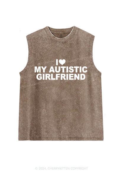 I Love My Autistic GF Y2K Valentine's Day Washed Tank Cherrykitten