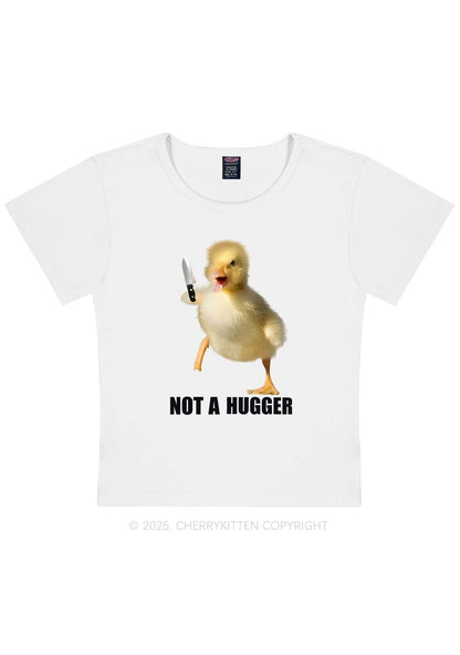 Not A Hugger Y2K Baby Tee Cherrykitten