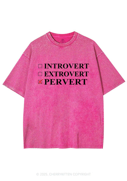 Be Pervert Y2K Washed Tee Cherrykitten