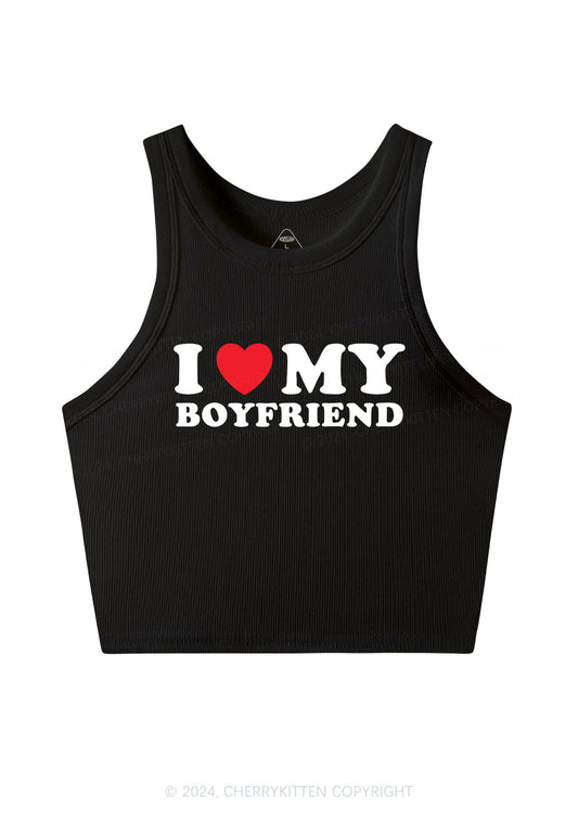 I Love Boyfriend Y2K Valentine's Day Crop Tank Top Cherrykitten