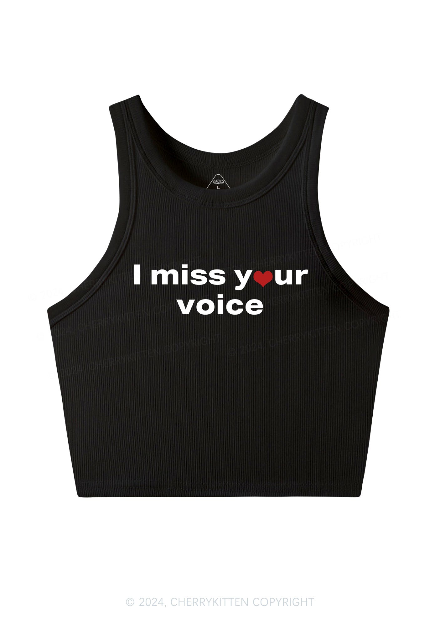 Miss Your Voice Y2K Valentine's Day Crop Tank Top Cherrykitten