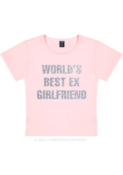 Glitter Best Ex Girlfriend Y2K Baby Tee Cherrykitten