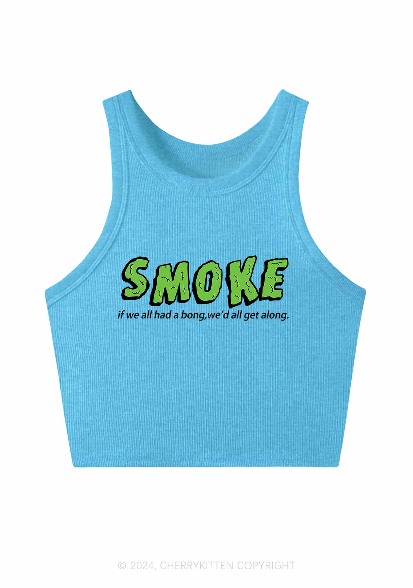 Smoke Get Along Y2K Crop Tank Top Cherrykitten