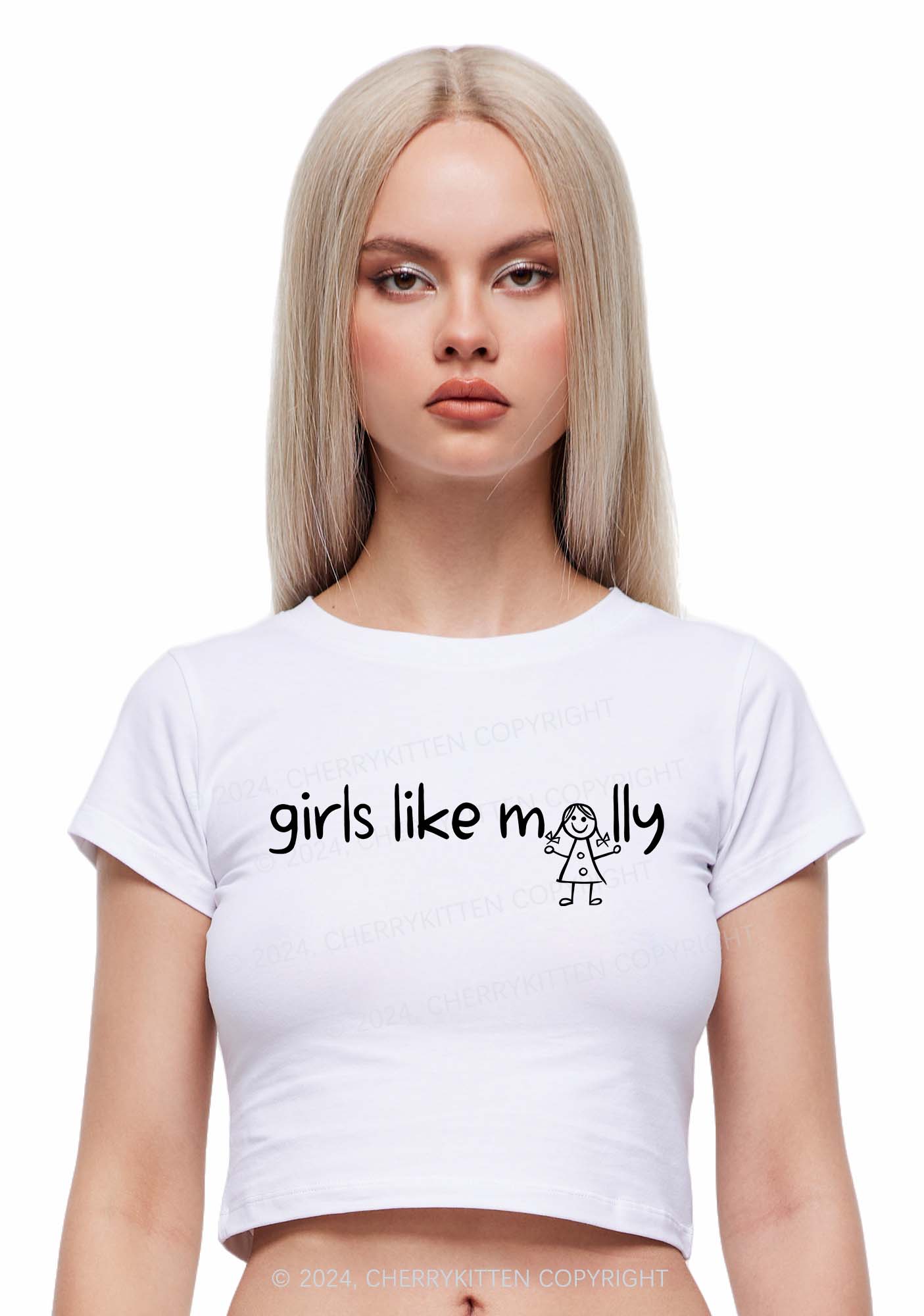 Girls Like Molly Y2K Baby Tee Cherrykitten