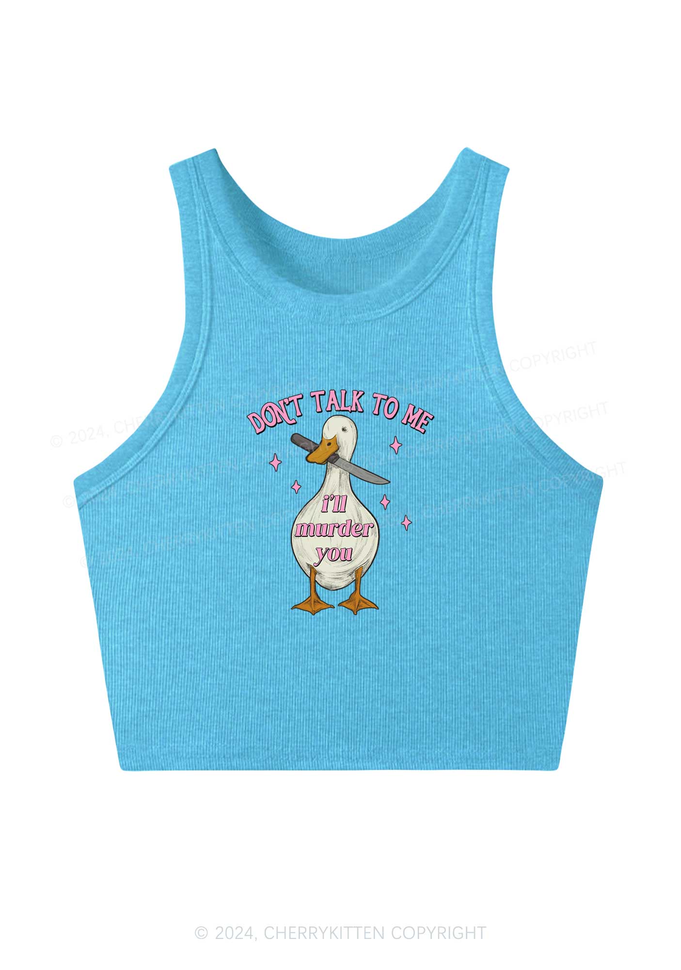 I'll Murder You Y2K Crop Tank Top Cherrykitten