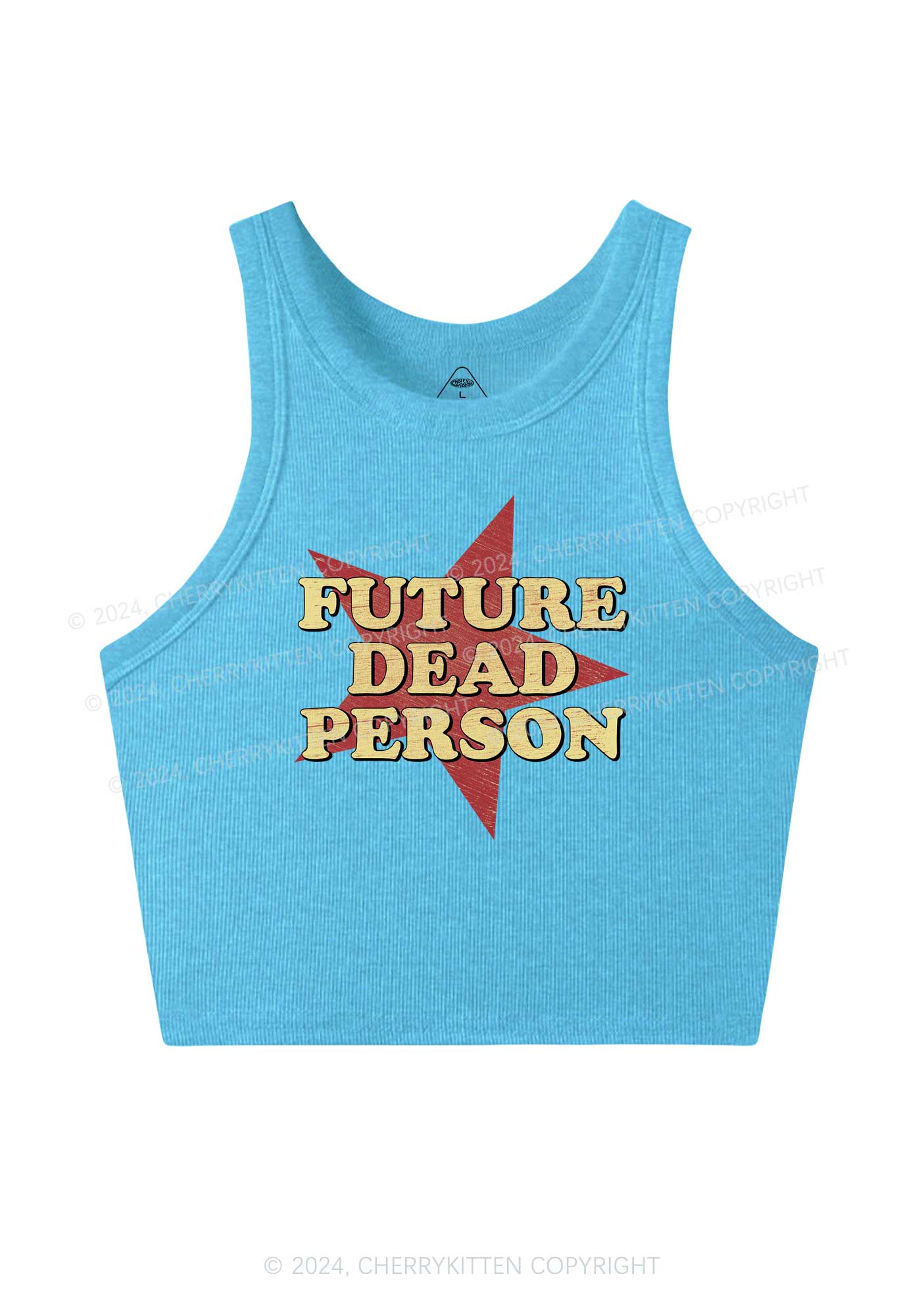 Dead Person Y2K Crop Tank Top Cherrykitten