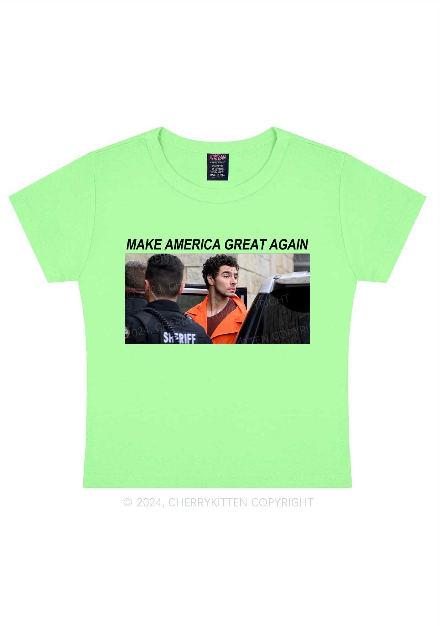 Luigi Arrested Y2K Baby Tee Cherrykitten