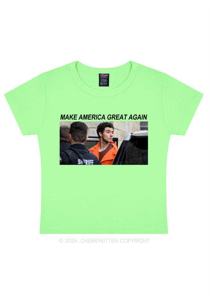 Luigi Arrested Y2K Baby Tee Cherrykitten