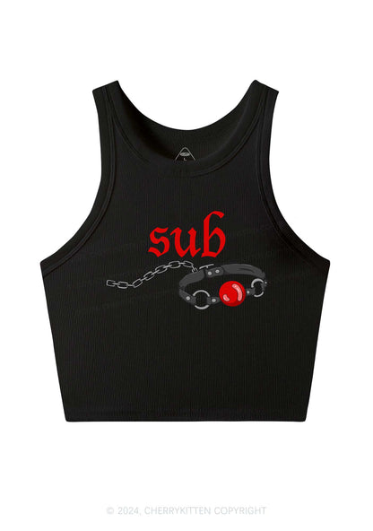 Sub Handcuffs Y2K Crop Tank Top Cherrykitten