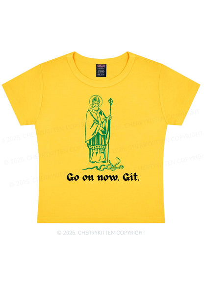 Go On Now Git St Patricks Y2K Baby Tee Cherrykitten