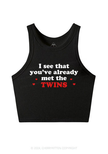 You've Already Met The Twins Y2K Crop Tank Top Cherrykitten