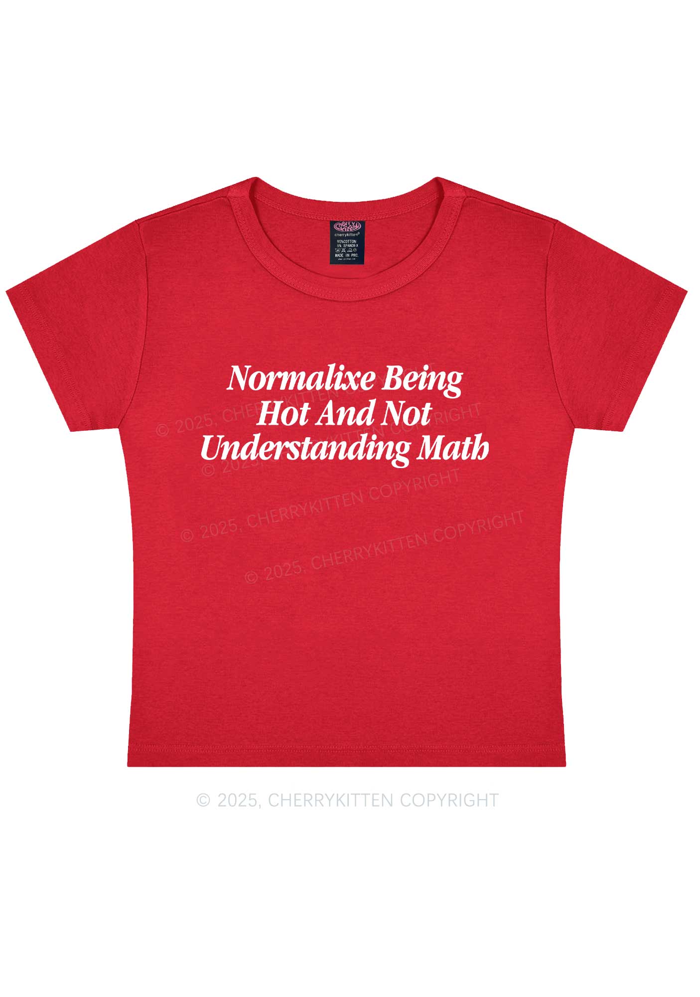 Hot And Not Understanding Math Y2K Baby Tee Cherrykitten