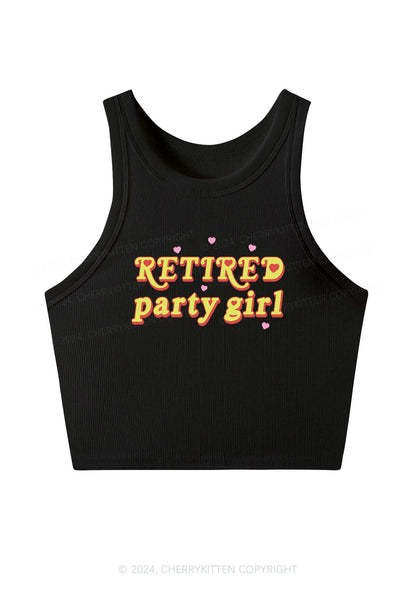 Retired Party Girl Y2K Crop Tank Top Cherrykitten