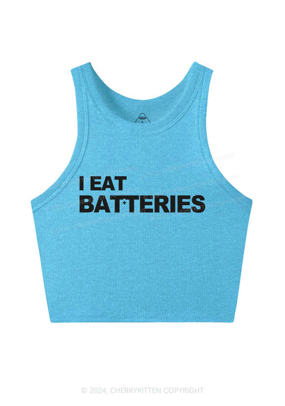 I Eat Batteries Y2K Crop Tank Top Cherrykitten