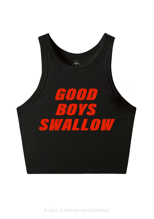 Good Boys Swallow Y2K Crop Tank Top Cherrykitten