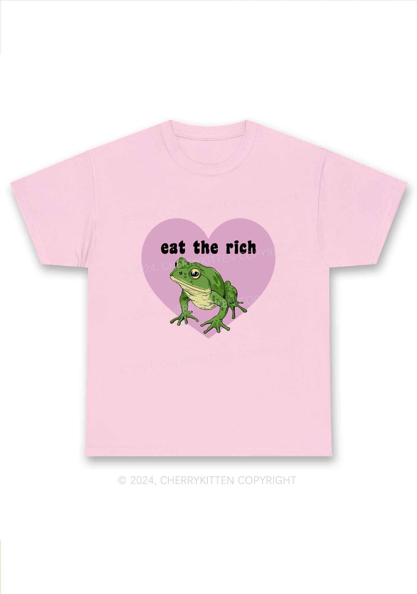 Eat The Rich Frog Y2K Chunky Shirt Cherrykitten