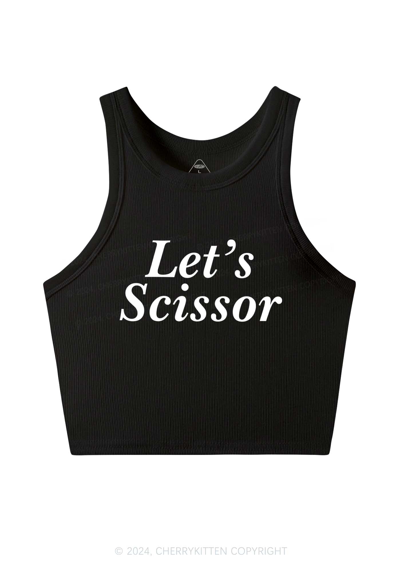 Lets Scissor Y2K Crop Tank Top Cherrykitten