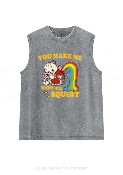 You Make Me Squirt Y2K Washed Tank Cherrykitten