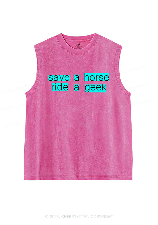 Ride A Geek Y2K Washed Tank Cherrykitten