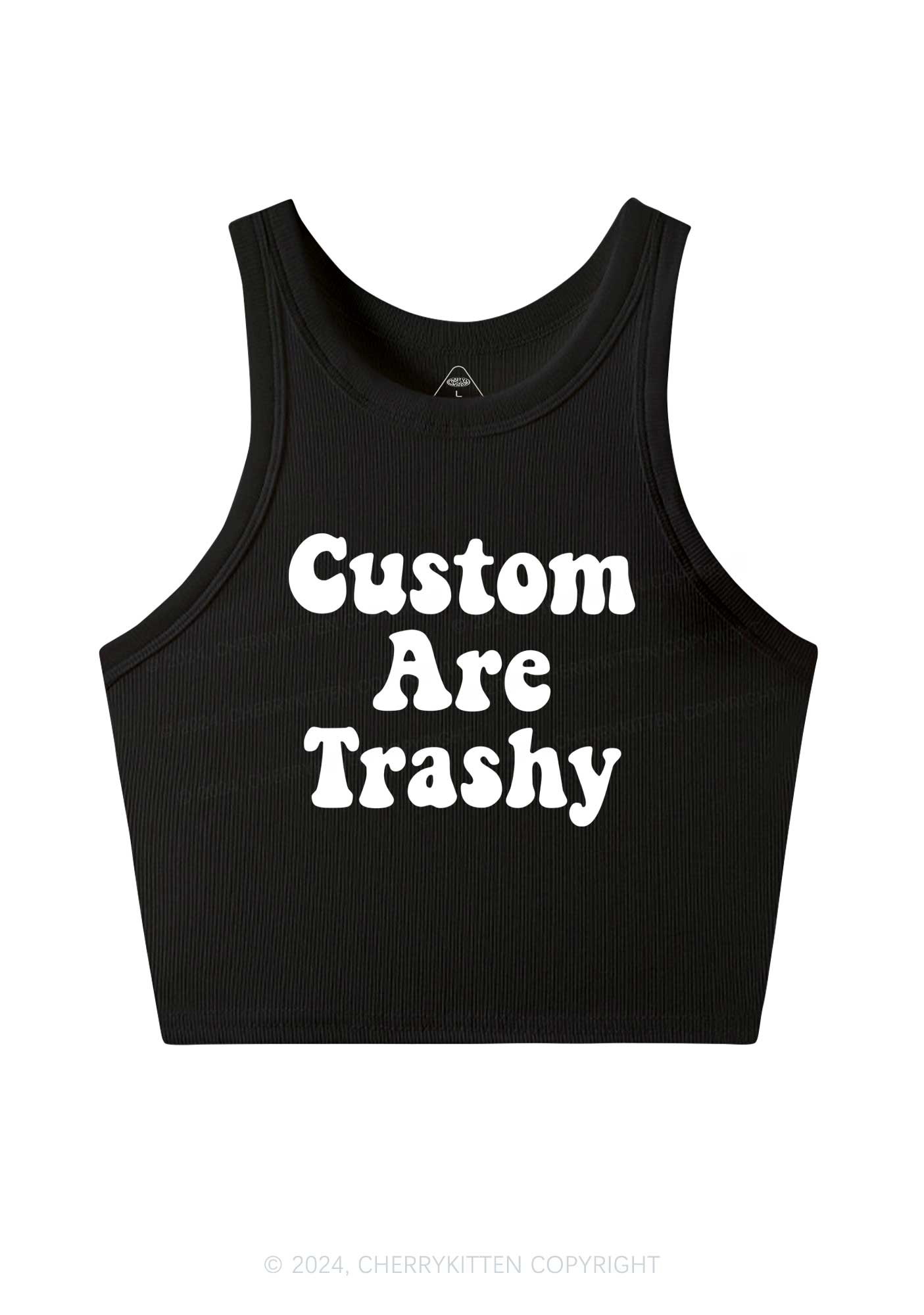 Custom Trashy Y2K Crop Tank Top Cherrykitten