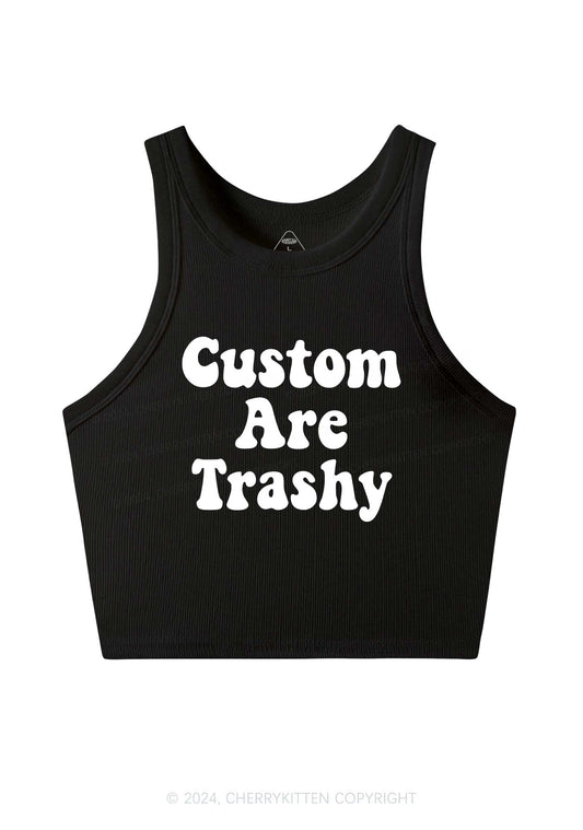 Custom Trashy Y2K Crop Tank Top Cherrykitten