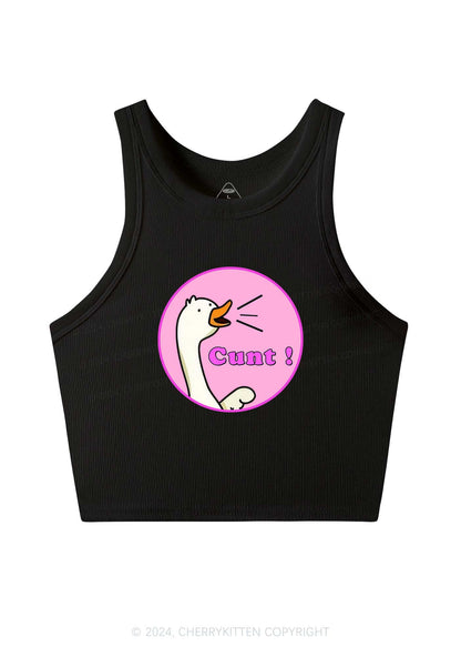 Duck Cxxt Y2K Crop Tank Top Cherrykitten