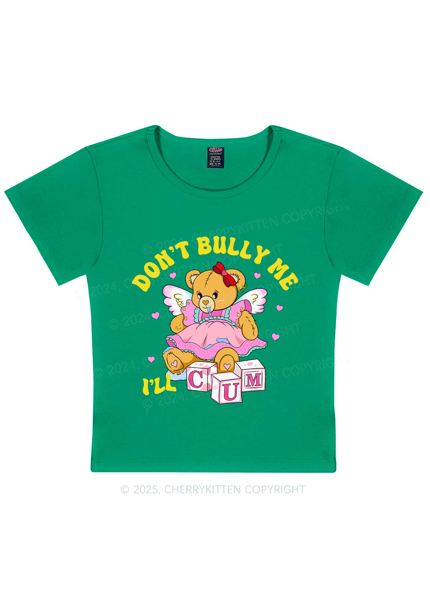 Dont Bully Bear Y2K Baby Tee Cherrykitten