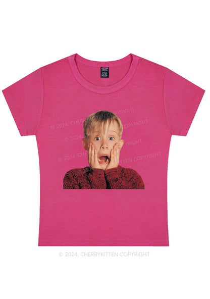 Christmas At Home Alone Y2K Baby Tee Cherrykitten