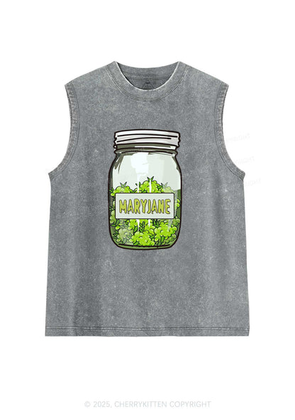 Mary Jane Wxxd Jar Y2K Washed Tank Cherrykitten