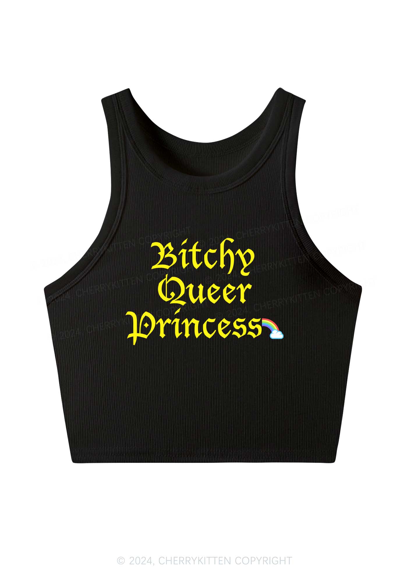 Queer Princess Y2K Crop Tank Top Cherrykitten