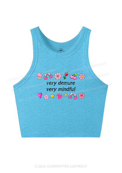 Demure Mindful Y2K Crop Tank Top Cherrykitten