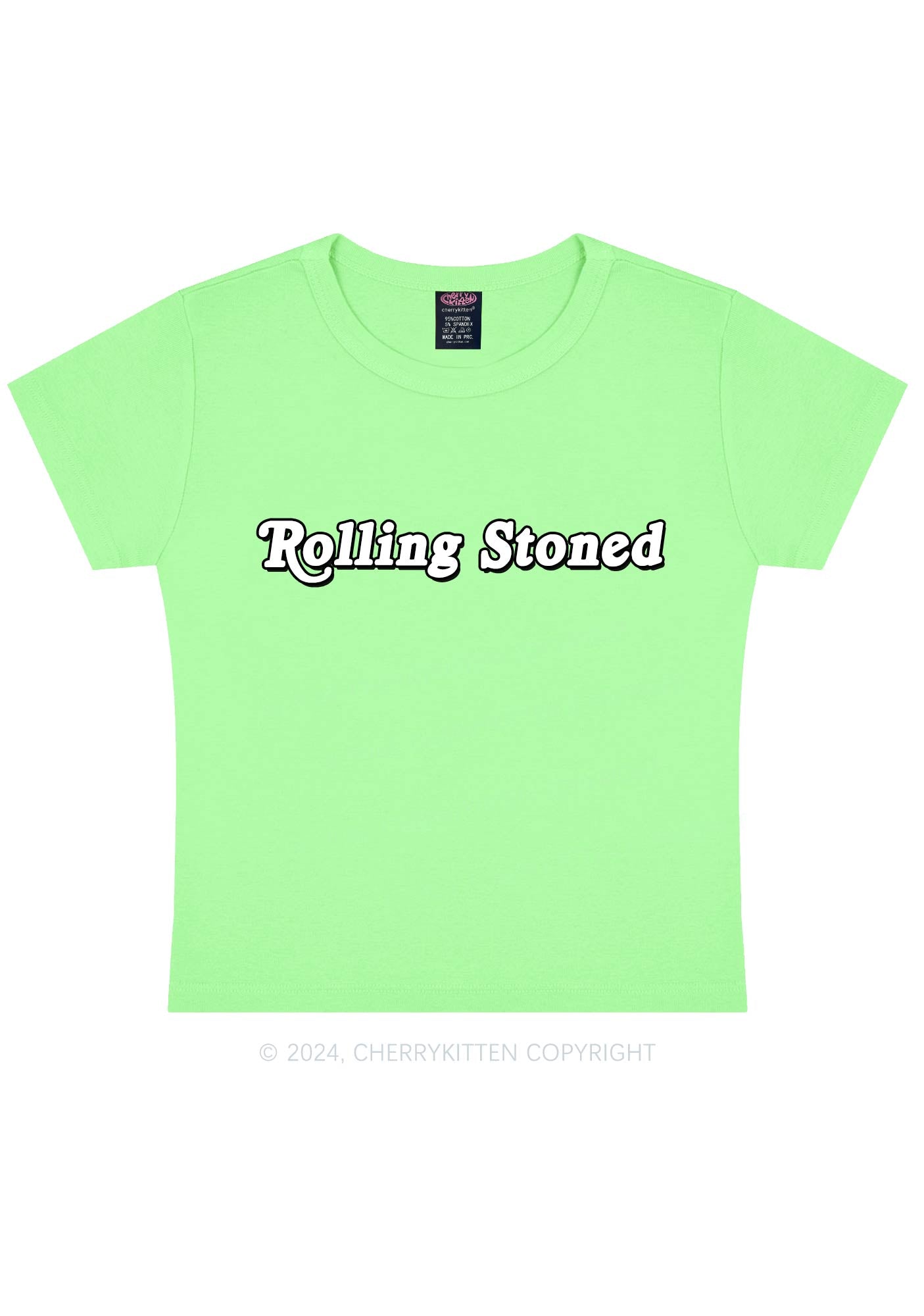 Rolling Stoned Y2K Baby Tee Cherrykitten