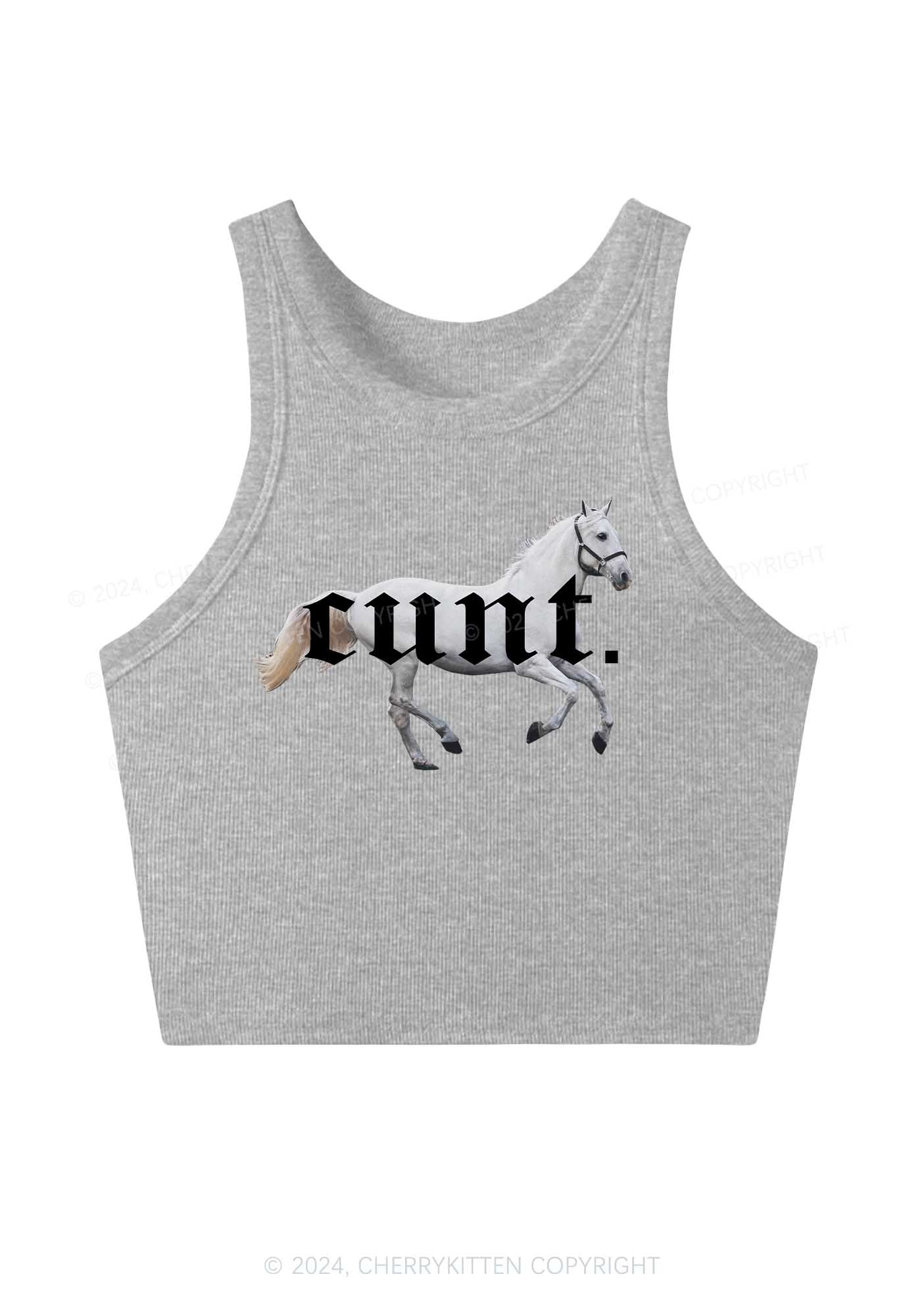 Cxxt Horse Y2K Crop Tank Top Cherrykitten