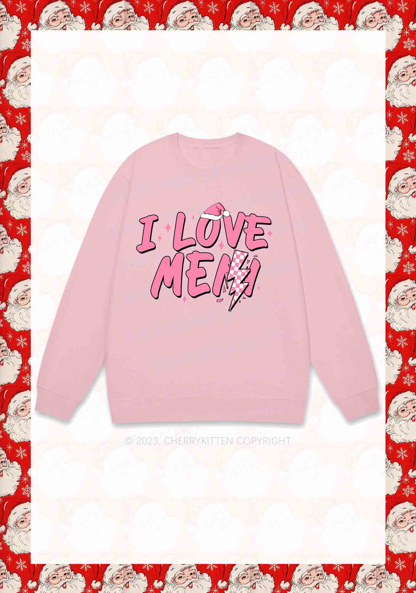 Love Me Not Men Christmas Y2K Sweatshirt Cherrykitten