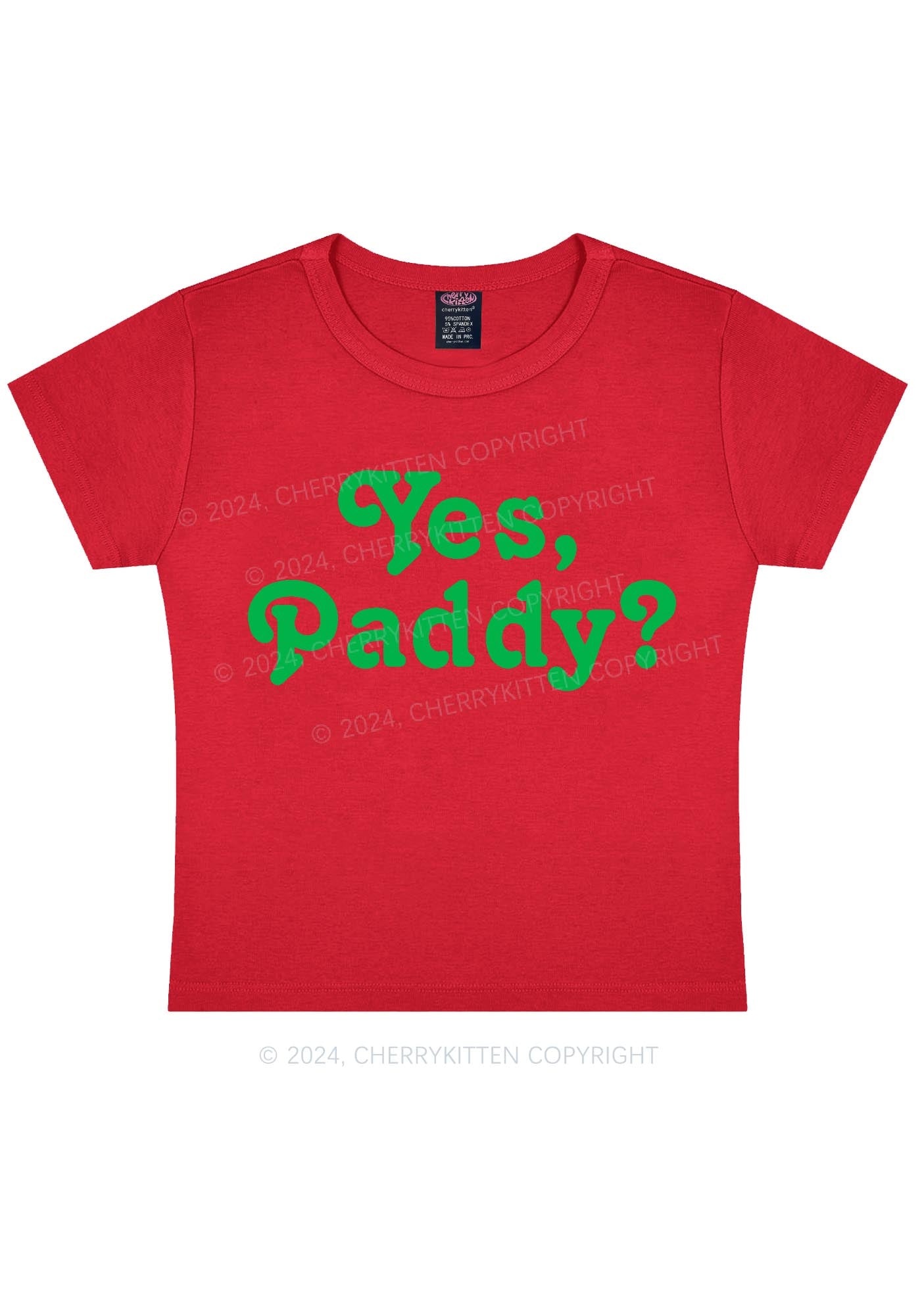 Yes Paddy St Patricks Y2K Baby Tee Cherrykitten