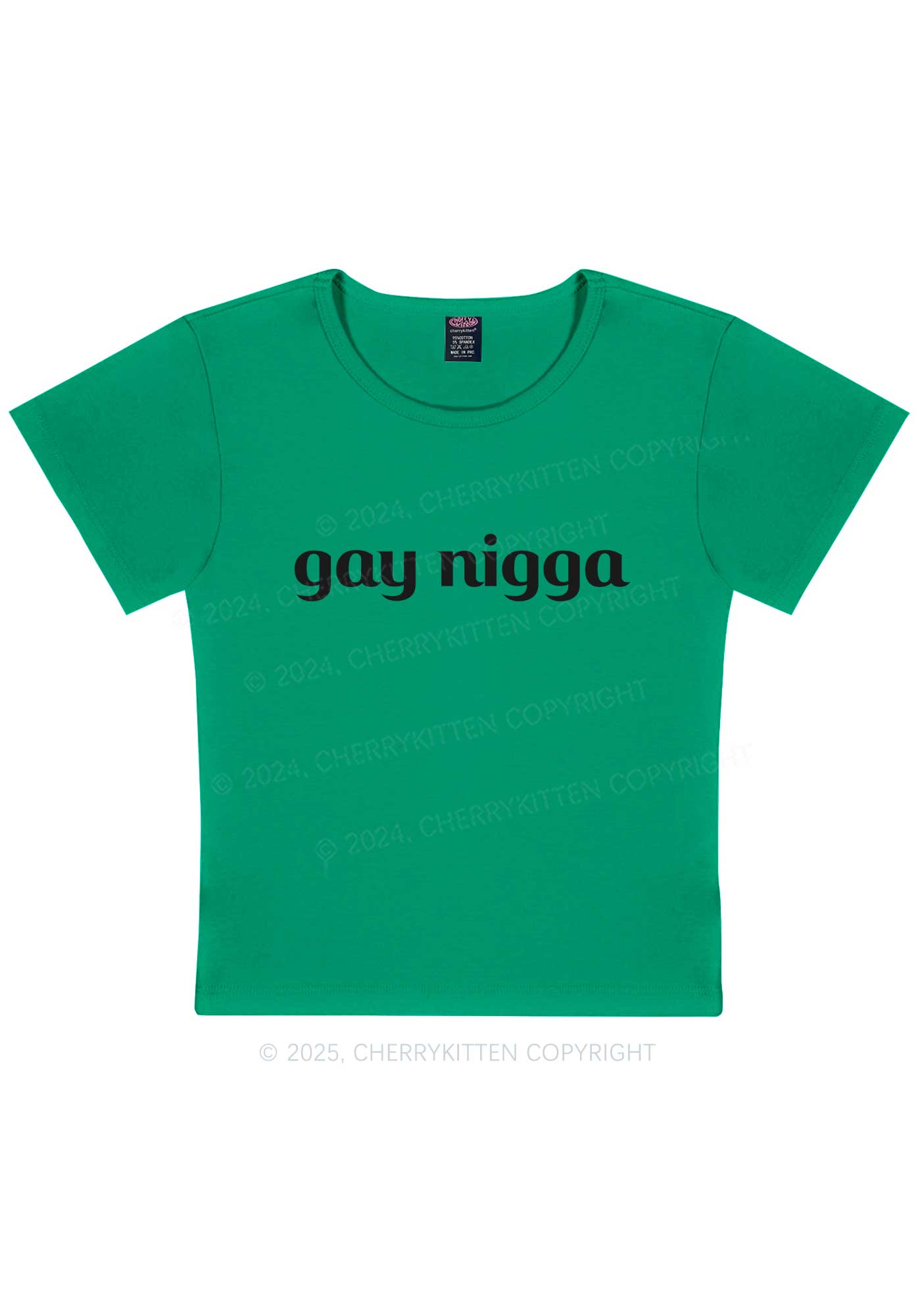 Gay Nigga Y2K Baby Tee Cherrykitten