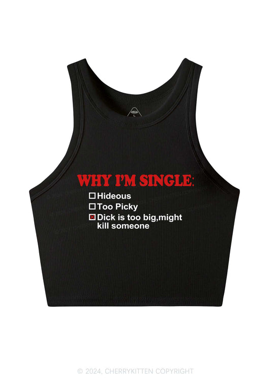 Why Im Single Y2K Crop Tank Top Cherrykitten