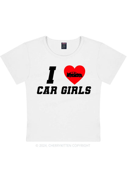 I Love Car Girls Y2K Baby Tee Cherrykitten