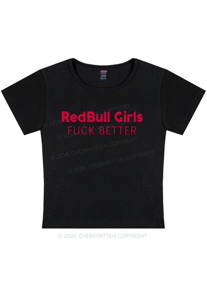 Redbull Girls Y2K Baby Tee Cherrykitten