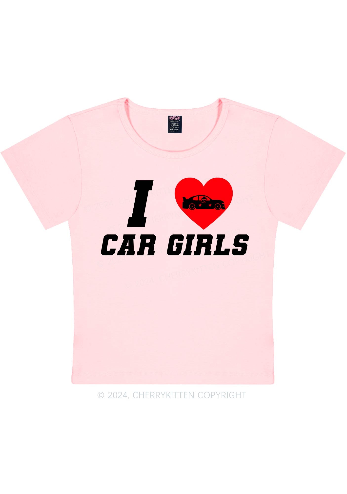 I Love Car Girls Y2K Baby Tee Cherrykitten