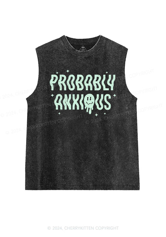 Probably Anxious Grimace Y2K Washed Tank Cherrykitten