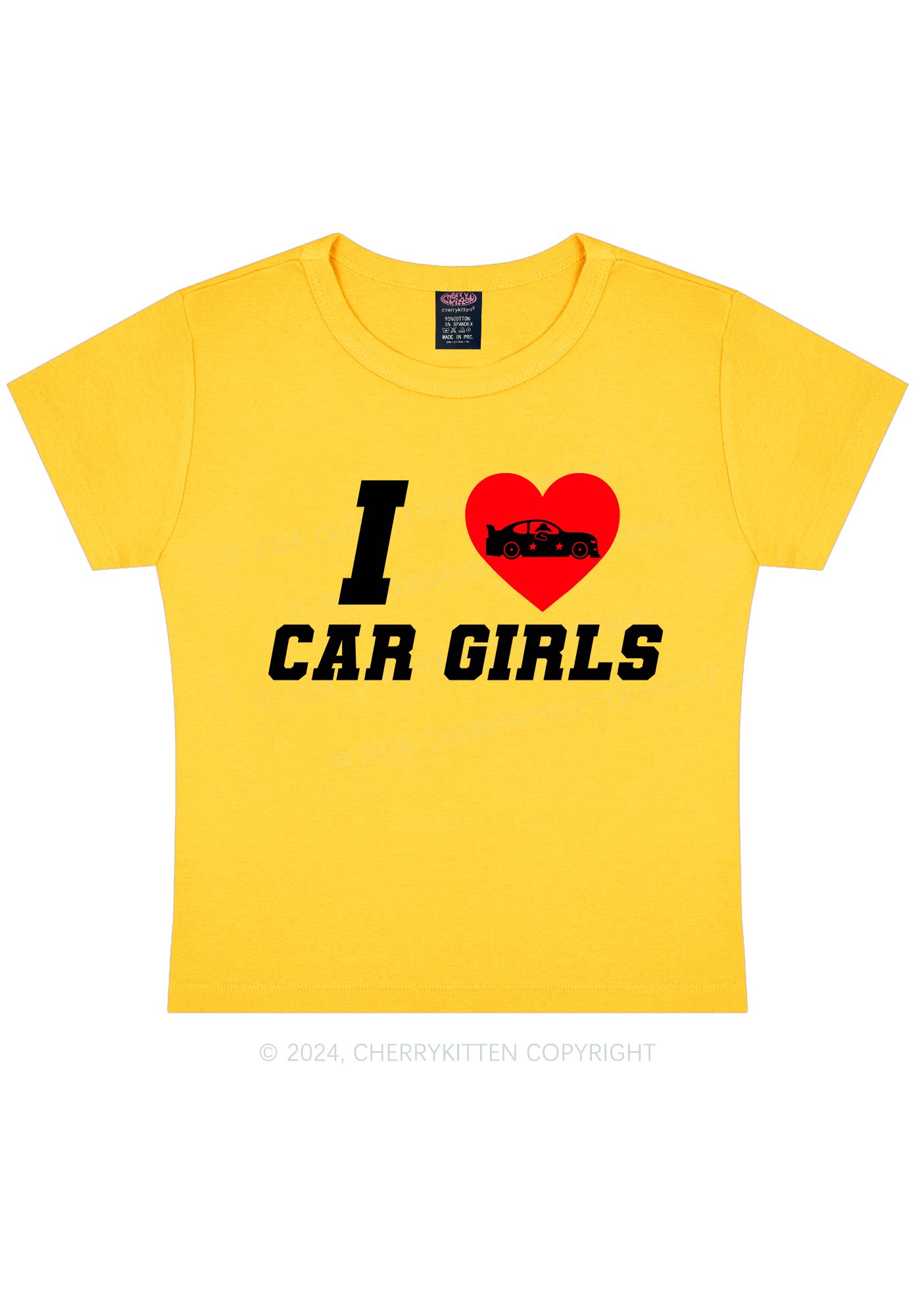 I Love Car Girls Y2K Baby Tee Cherrykitten