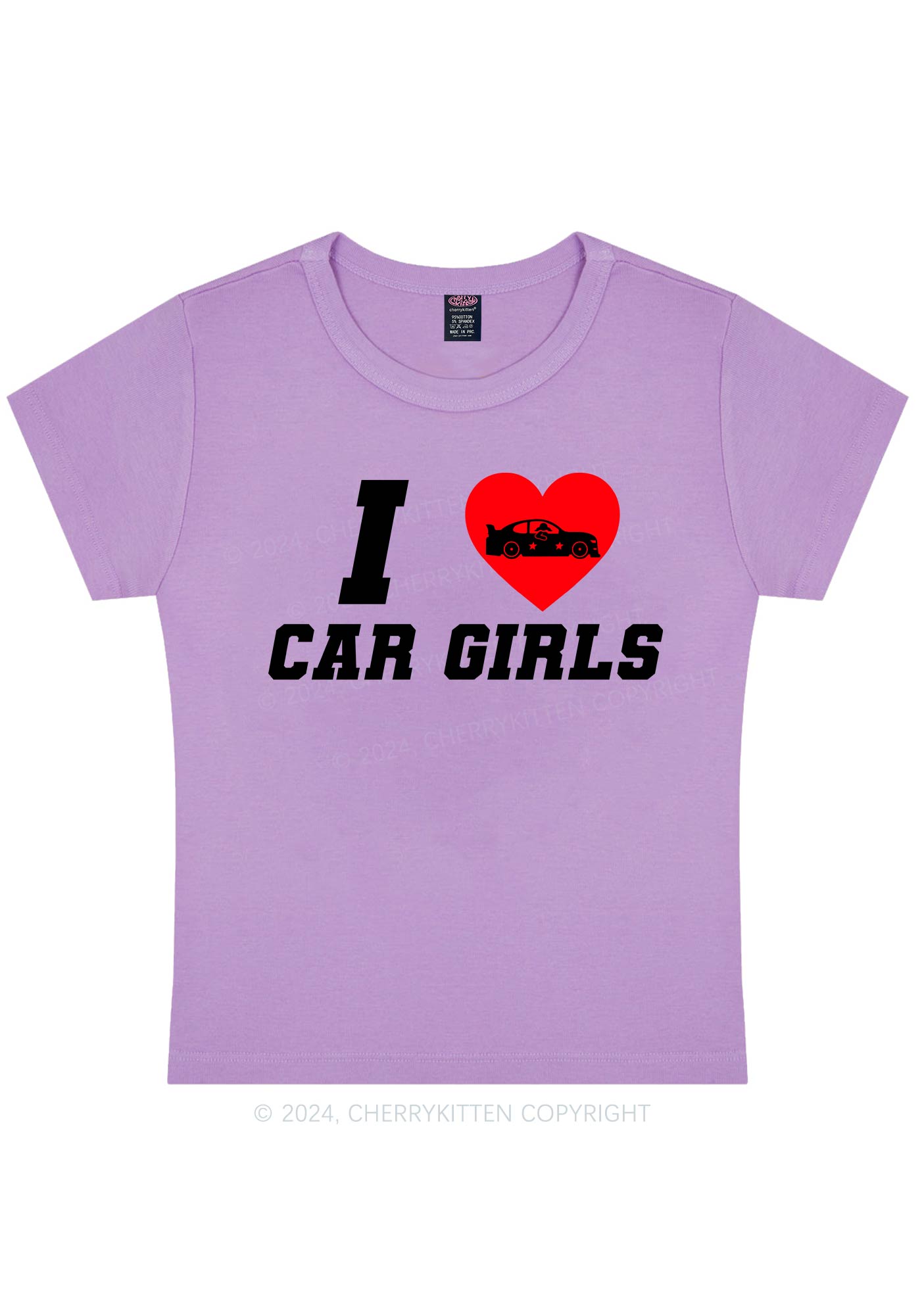 I Love Car Girls Y2K Baby Tee Cherrykitten