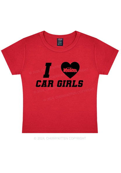 I Love Car Girls Y2K Baby Tee Cherrykitten