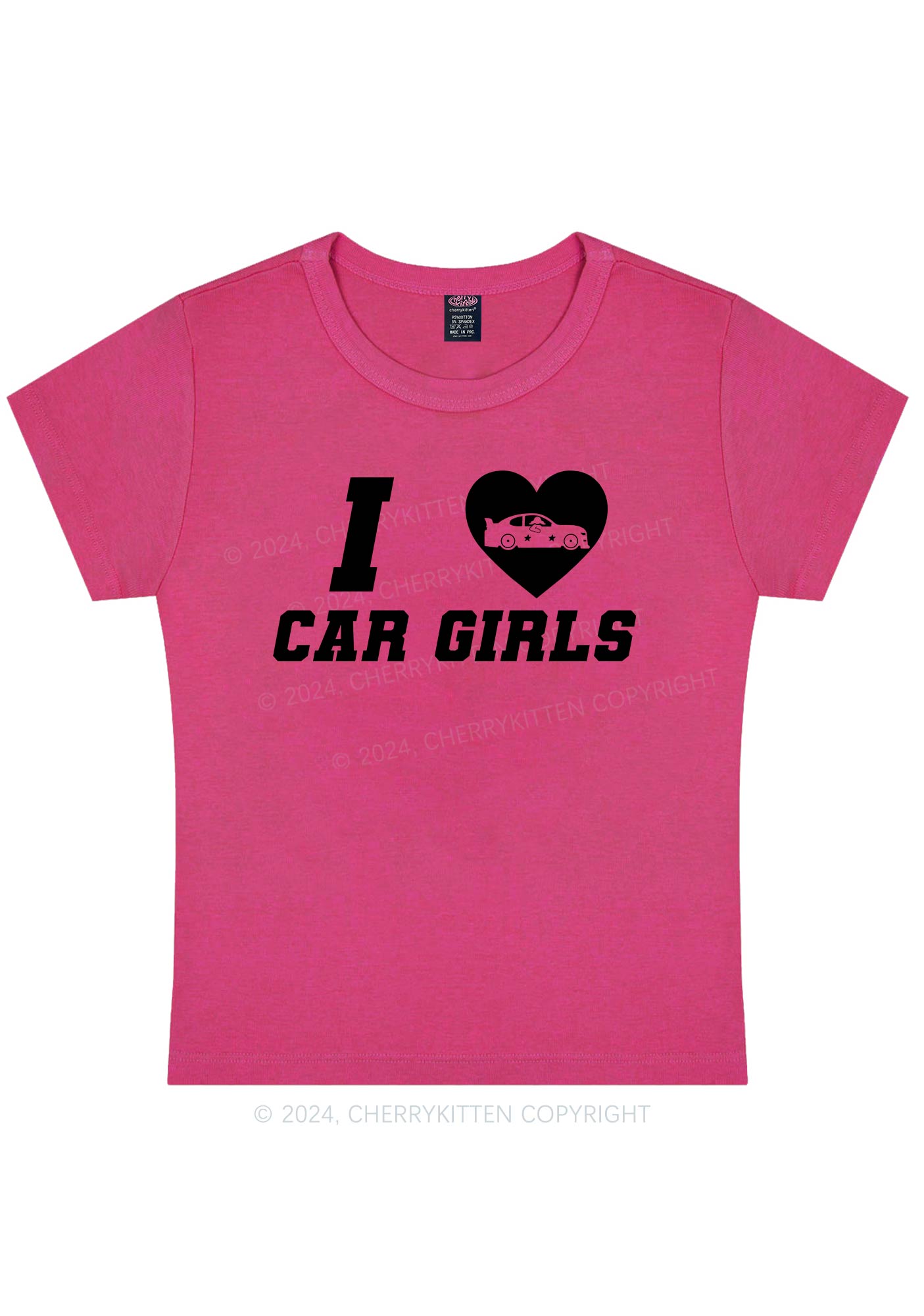 I Love Car Girls Y2K Baby Tee Cherrykitten