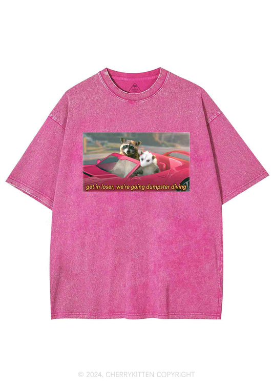 Get In Loser Y2K Washed Tee Cherrykitten