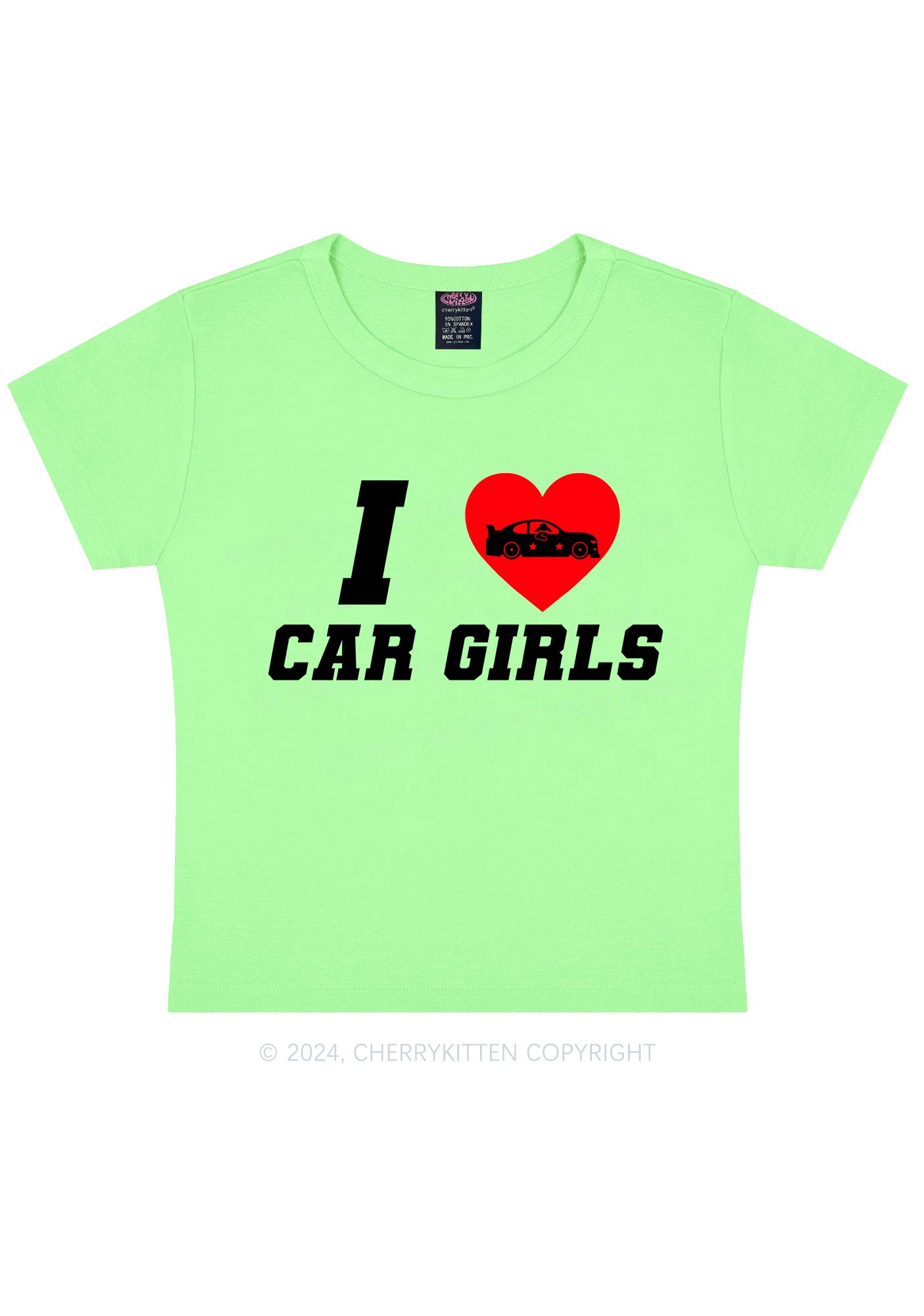 I Love Car Girls Y2K Baby Tee Cherrykitten